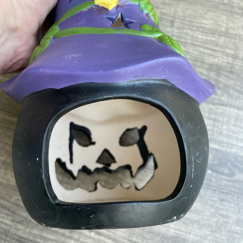 Illuminated Cutout Halloween Pumpkin Black Cat Jack O Lantern - Picture 5 of 7